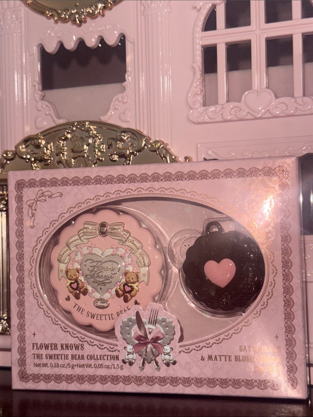 The Sweetie Bear Collection Satin Blush & Matte Blush Charm Duo Set 🐻 💕